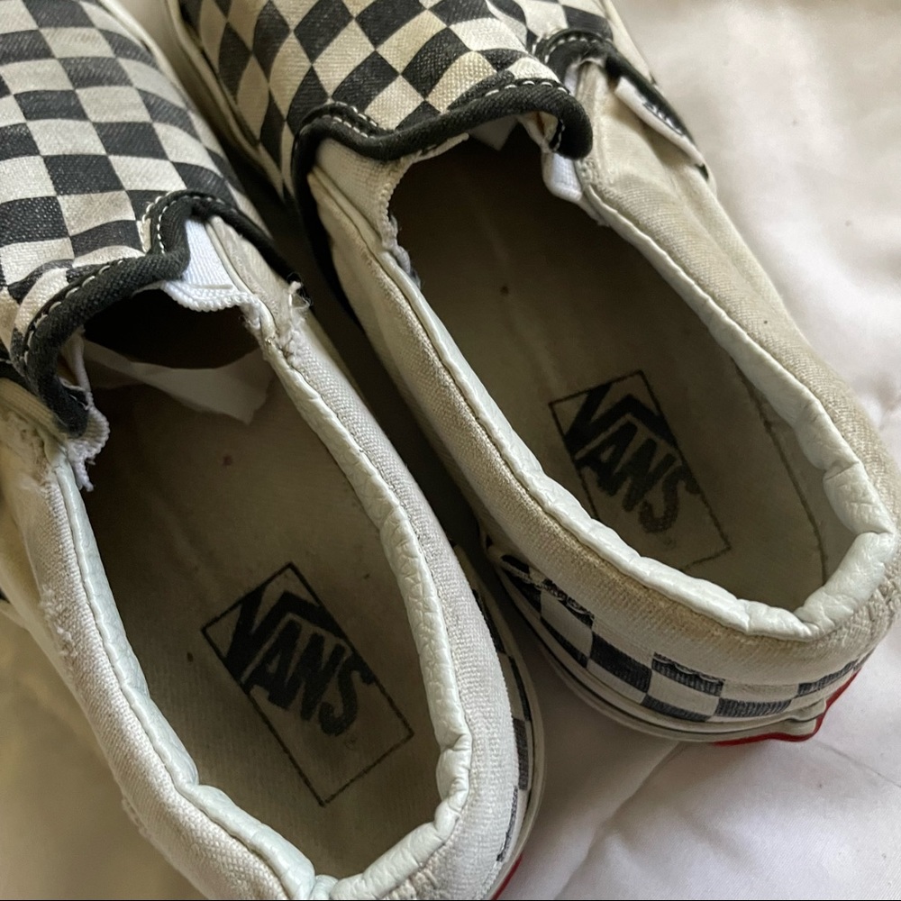 Girls Checkered Vans slides - Picture 2 of 7